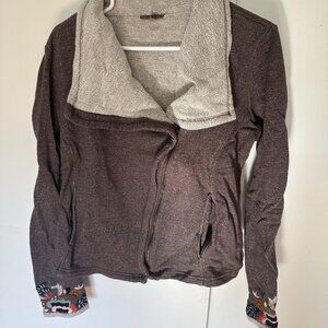 LILLA P Embroidered Terry Moto Jacket